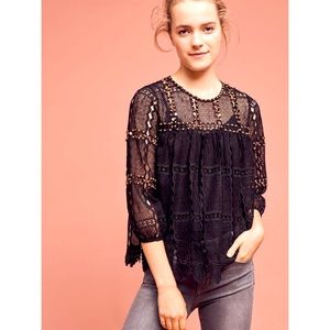 Anthropologie Maeve Lace Top XS